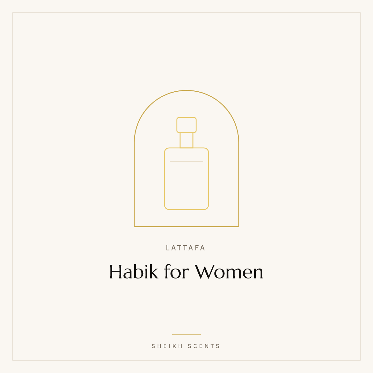 Placeholder card for Habik for Women by Lattafa. Product photograph coming soon.