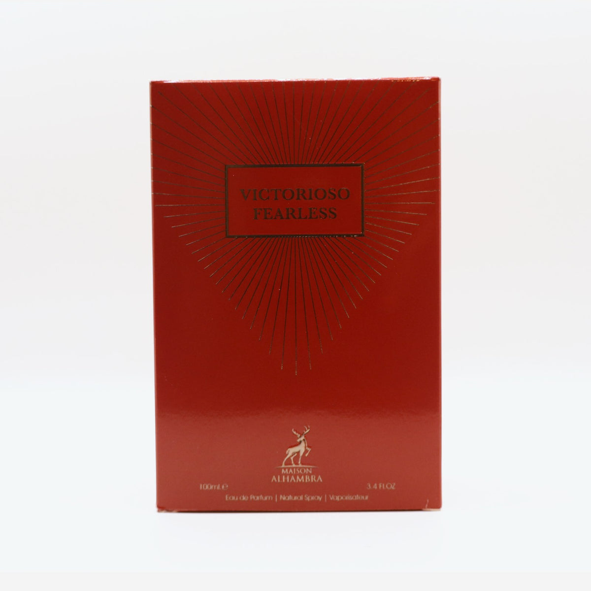 Maison Alhambra Victorioso Fearless box, photographed at the Sheikh Scents shop