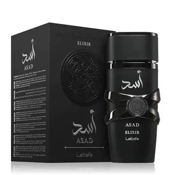 Lattafa Asad Elixir eau de parfum bottle