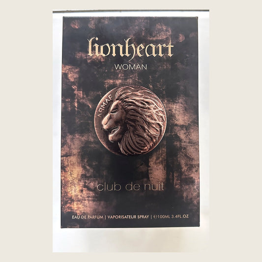 Armaf Club De Nuit Lionheart Woman box, photographed at the Sheikh Scents shop