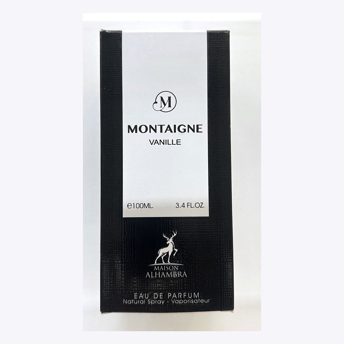Maison Alhambra Montaigne Vanille box, photographed at the Sheikh Scents shop
