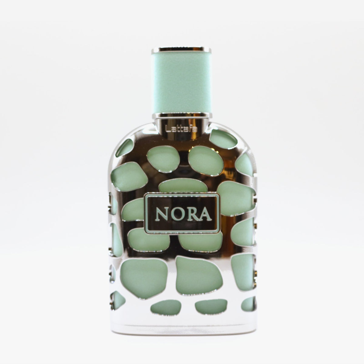 Lattafa Nora bottle, photographed at the Sheikh Scents shop