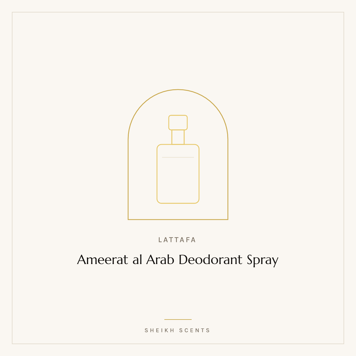 Placeholder card for Ameerat al Arab Deodorant Spray by Lattafa. Product photograph coming soon.