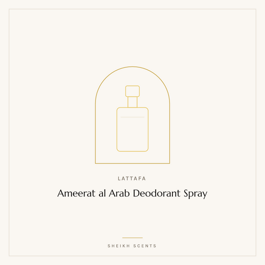 Placeholder card for Ameerat al Arab Deodorant Spray by Lattafa. Product photograph coming soon.
