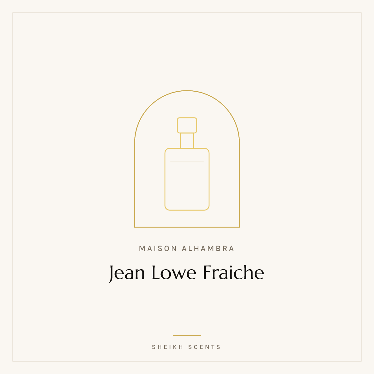Placeholder card for Jean Lowe Fraiche by Maison Alhambra. Product photograph coming soon.