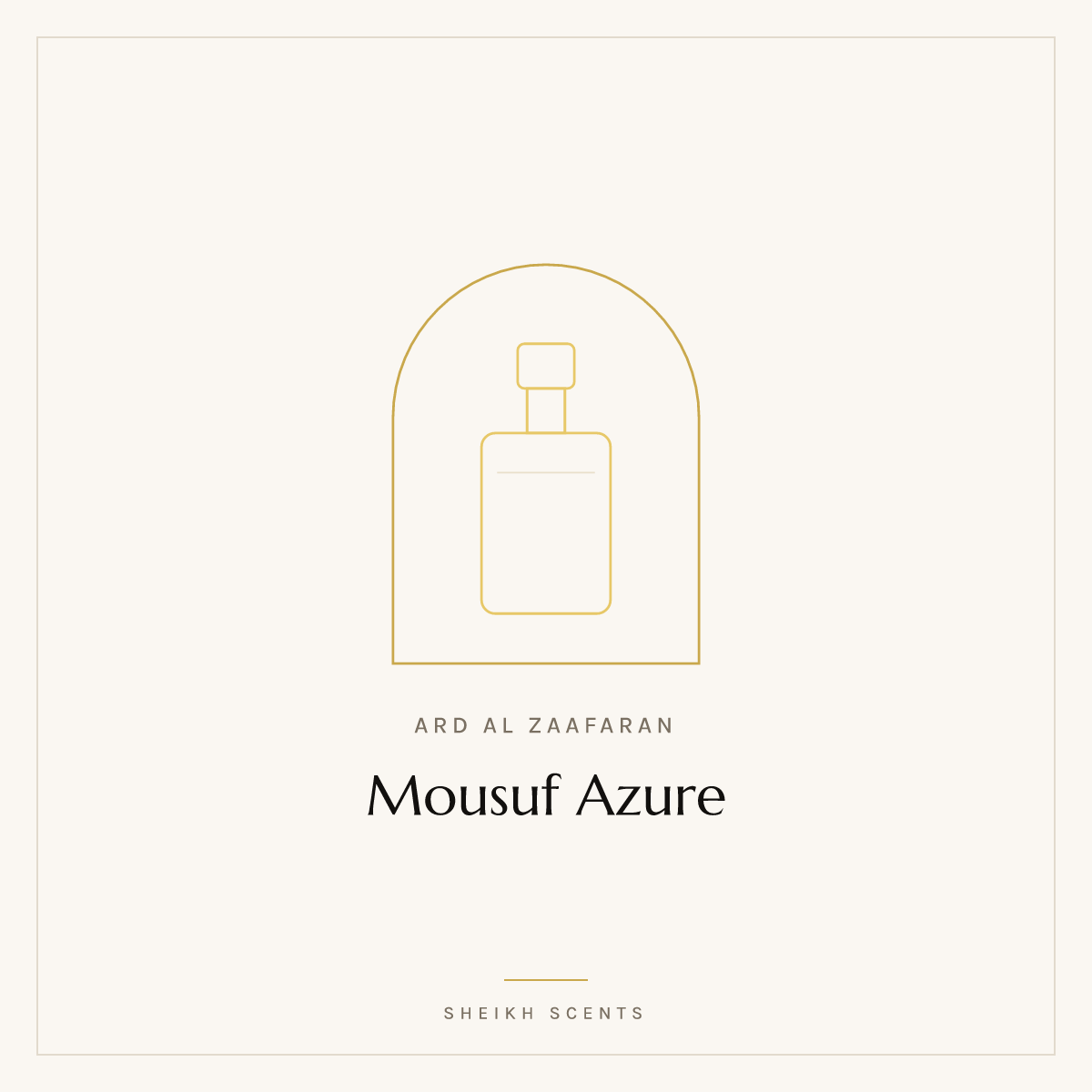 Placeholder card for Mousuf Azure by Ard Al Zaafaran. Product photograph coming soon.