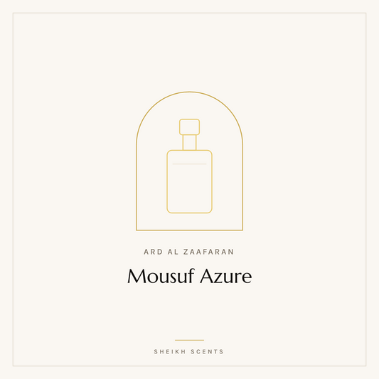 Placeholder card for Mousuf Azure by Ard Al Zaafaran. Product photograph coming soon.