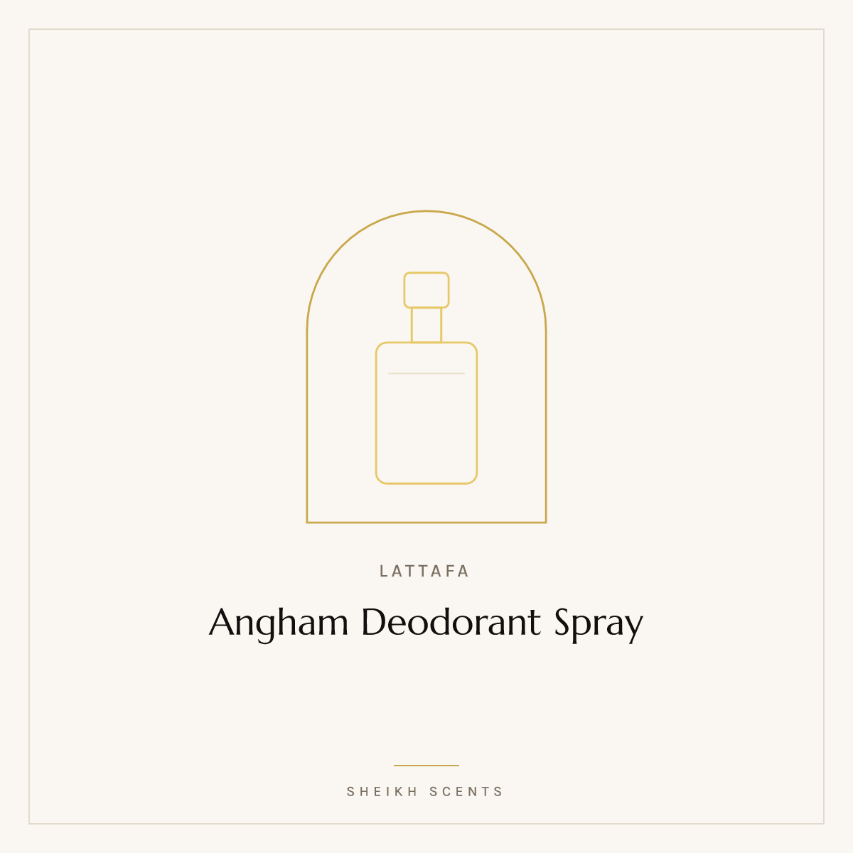 Placeholder card for Angham Deodorant Spray by Lattafa. Product photograph coming soon.