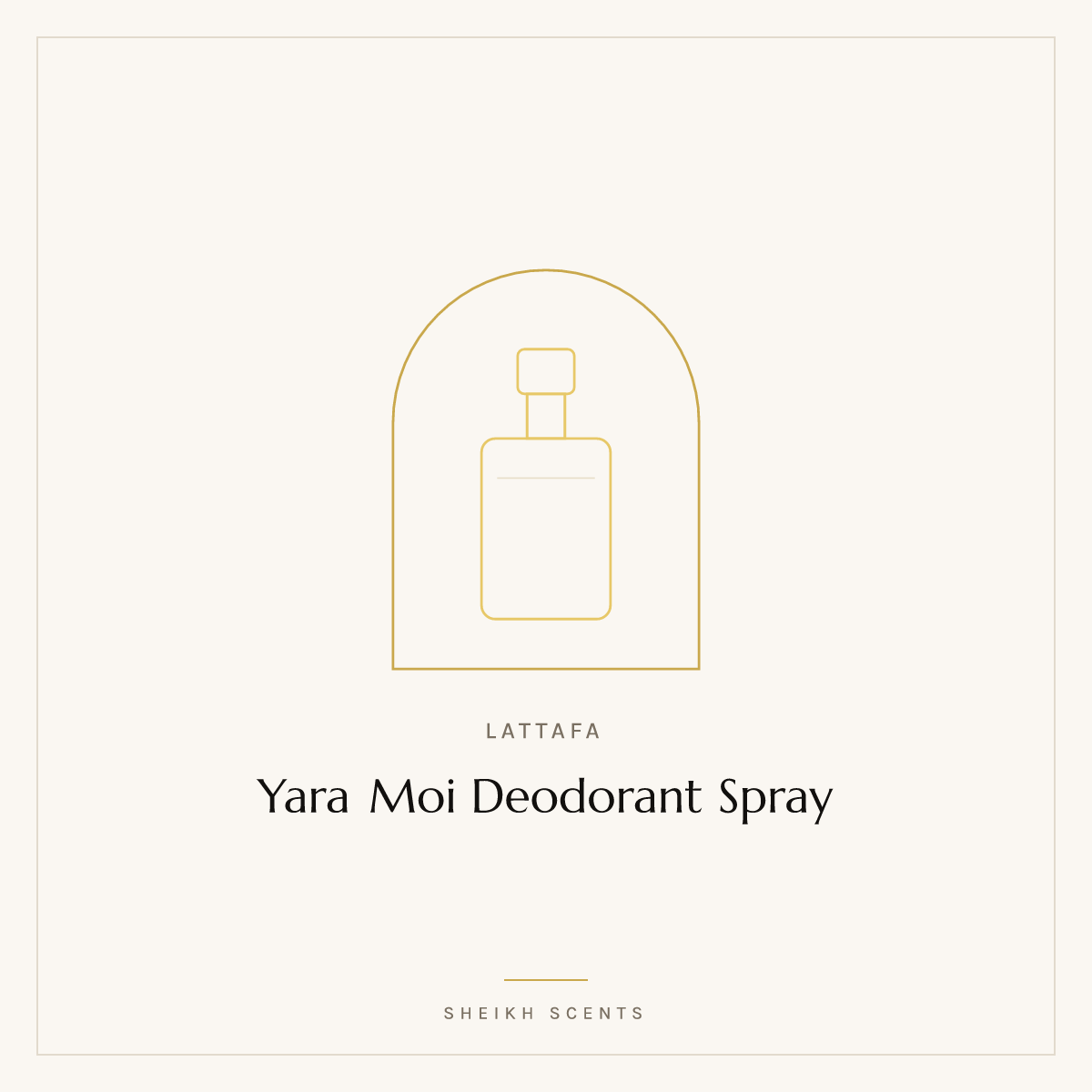 Placeholder card for Yara Moi Deodorant Spray by Lattafa. Product photograph coming soon.