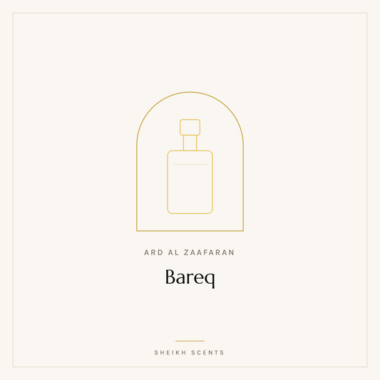 Placeholder card for Bareq by Ard Al Zaafaran. Product photograph coming soon.