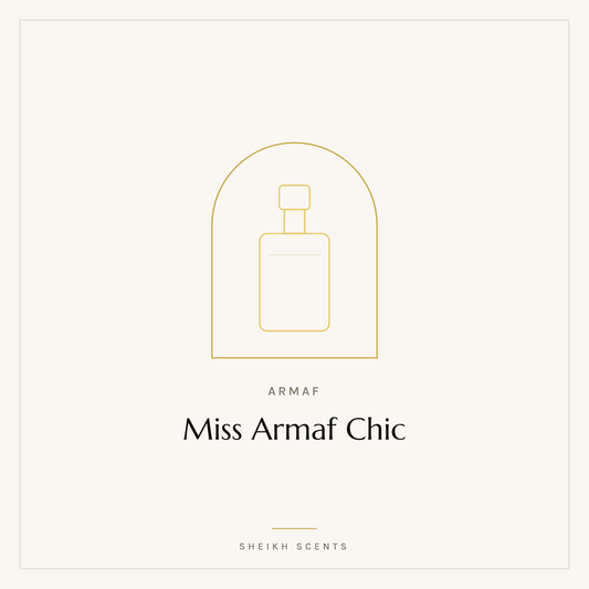 Placeholder card for Miss Armaf Chic by Armaf. Product photograph coming soon.