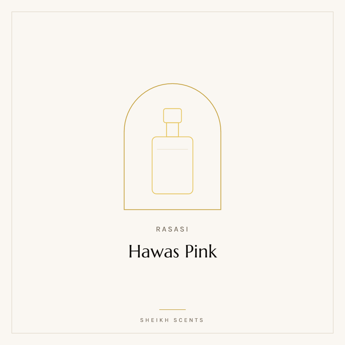 Placeholder card for Hawas Pink by Rasasi. Product photograph coming soon.