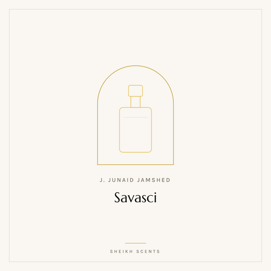 Placeholder card for Savasci by J. Junaid Jamshed. Product photograph coming soon.