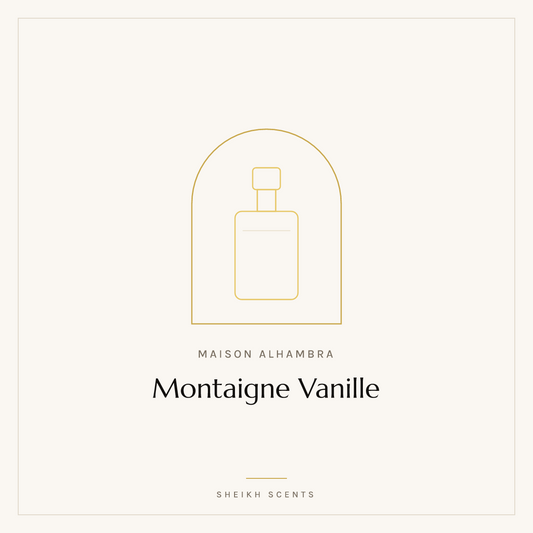 Placeholder card for Montaigne Vanille by Maison Alhambra. Product photograph coming soon.