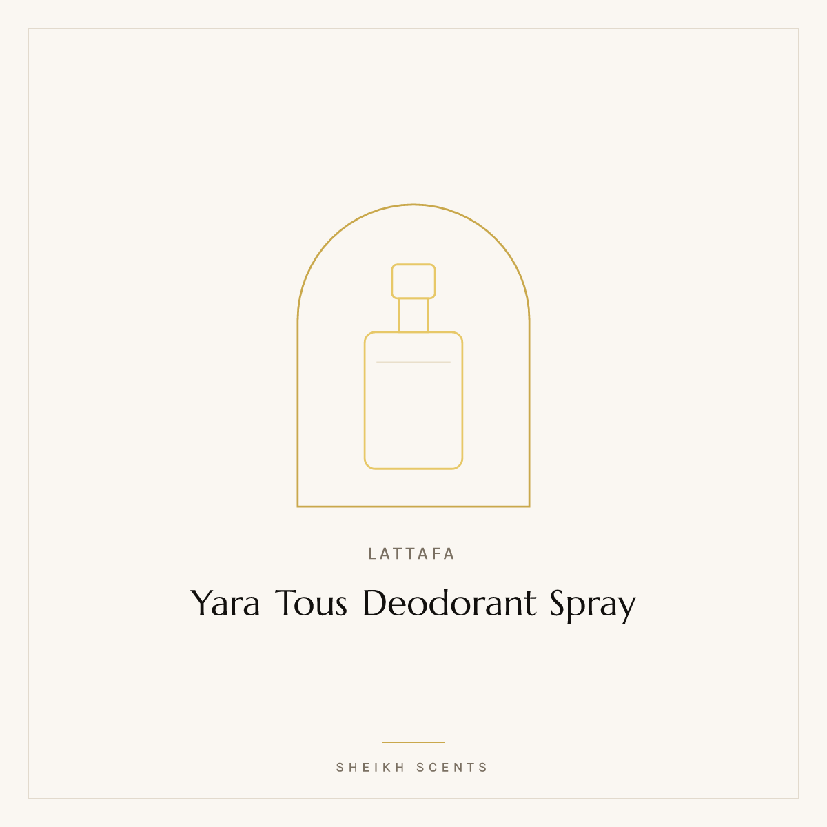 Placeholder card for Yara Tous Deodorant Spray by Lattafa. Product photograph coming soon.