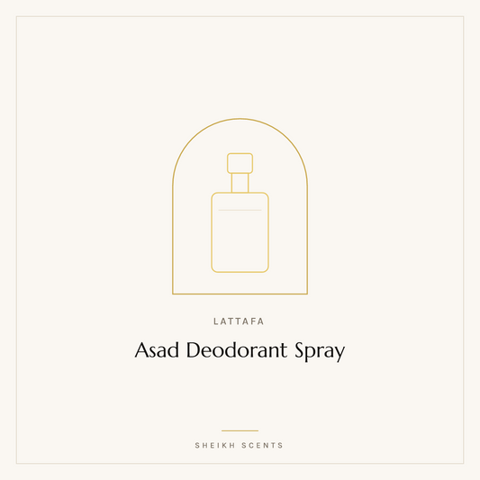 Placeholder card for Asad Deodorant Spray by Lattafa. Product photograph coming soon.