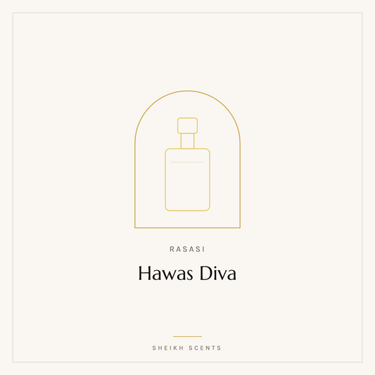 Placeholder card for Hawas Diva by Rasasi. Product photograph coming soon.
