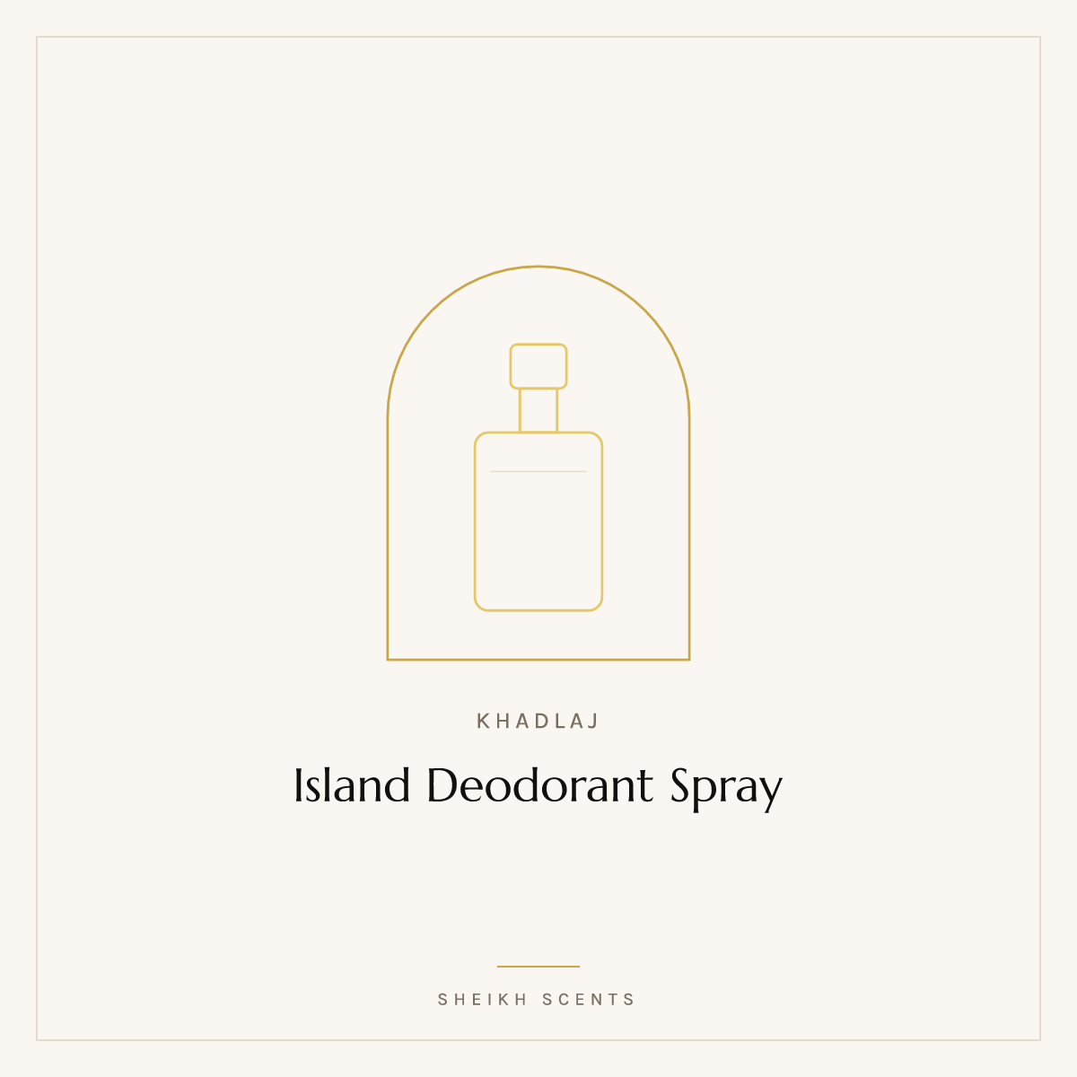 Placeholder card for Island Deodorant Spray by Khadlaj. Product photograph coming soon.
