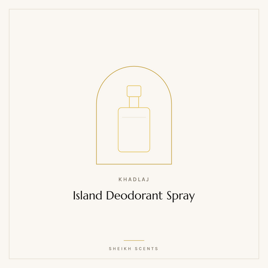 Placeholder card for Island Deodorant Spray by Khadlaj. Product photograph coming soon.