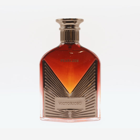 Maison Alhambra Victorioso Fearless bottle, photographed at the Sheikh Scents shop